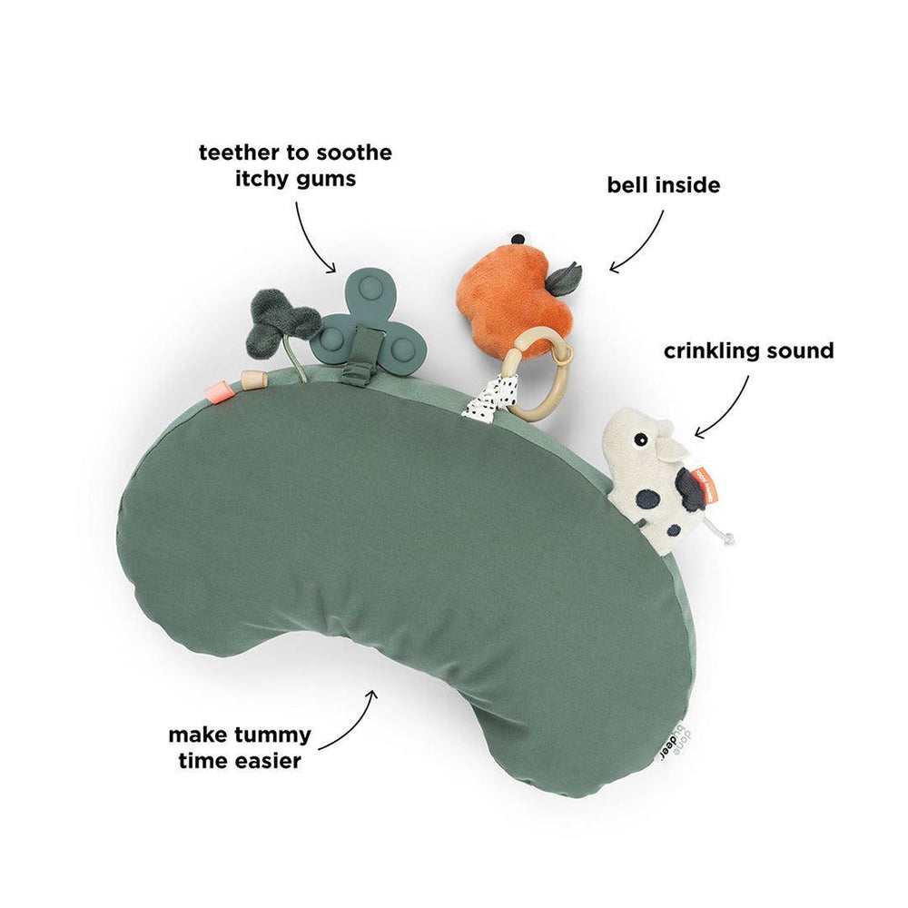 Done By Deer Tummy Time Activity Pillow - Tiny Farm Green-Tummy Time Toys-Tiny Farm Green- | Natural Baby Shower