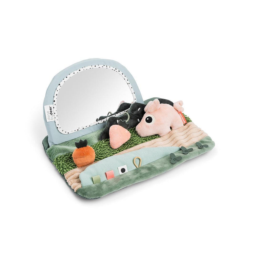 Done By Deer Tummy Time Sensory Mirror - Tiny Farm Colour Mix-Tummy Time Toys-Tiny Farm Colour Mix- | Natural Baby Shower