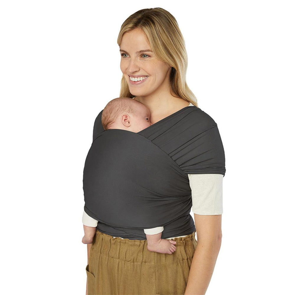 Ergobaby Aura Baby Wrap - Soft Black-Swaddling Wraps-Soft Black- | Natural Baby Shower