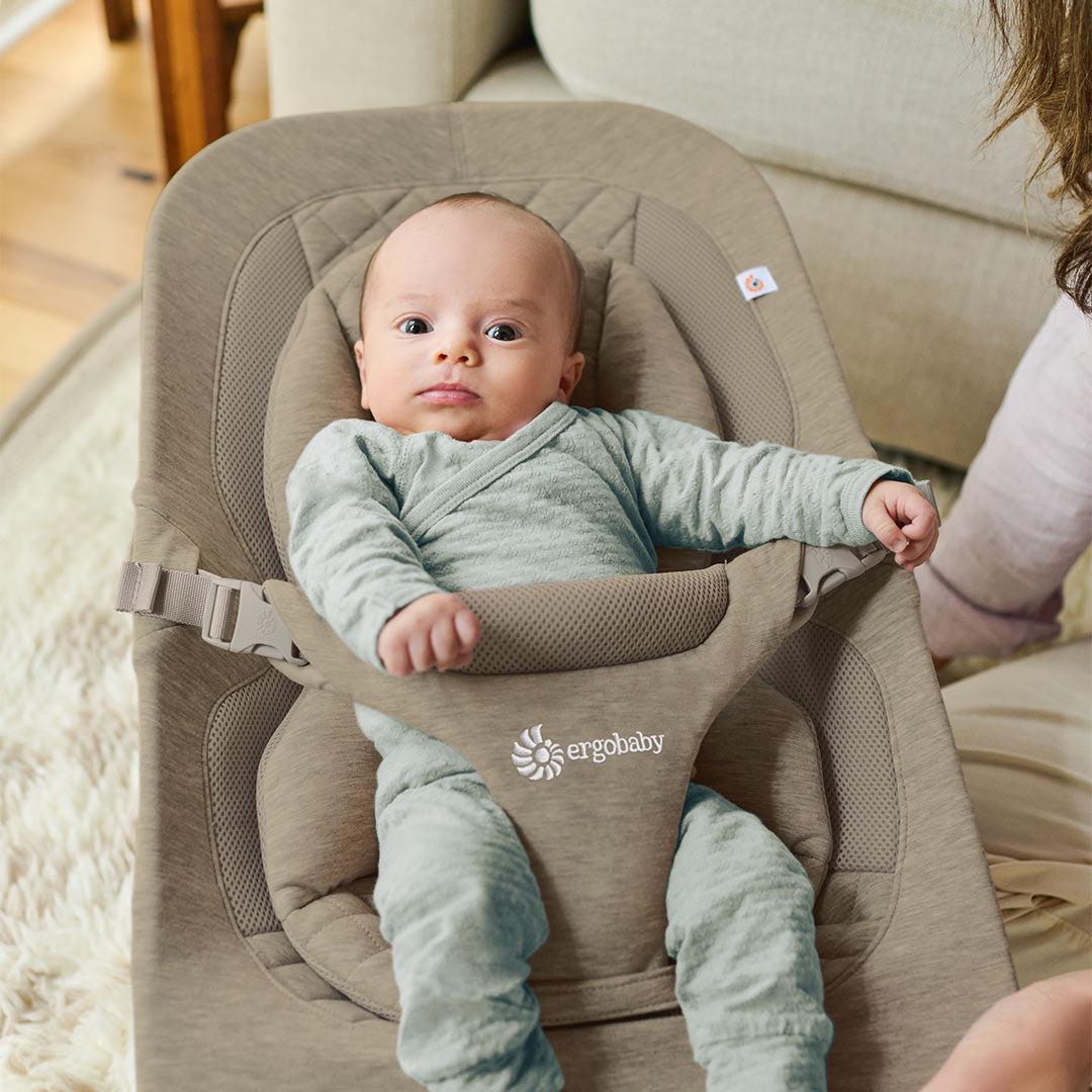 Ergobaby Evolve Baby Bouncer - Soft Olive-Baby Bouncers- | Natural Baby Shower