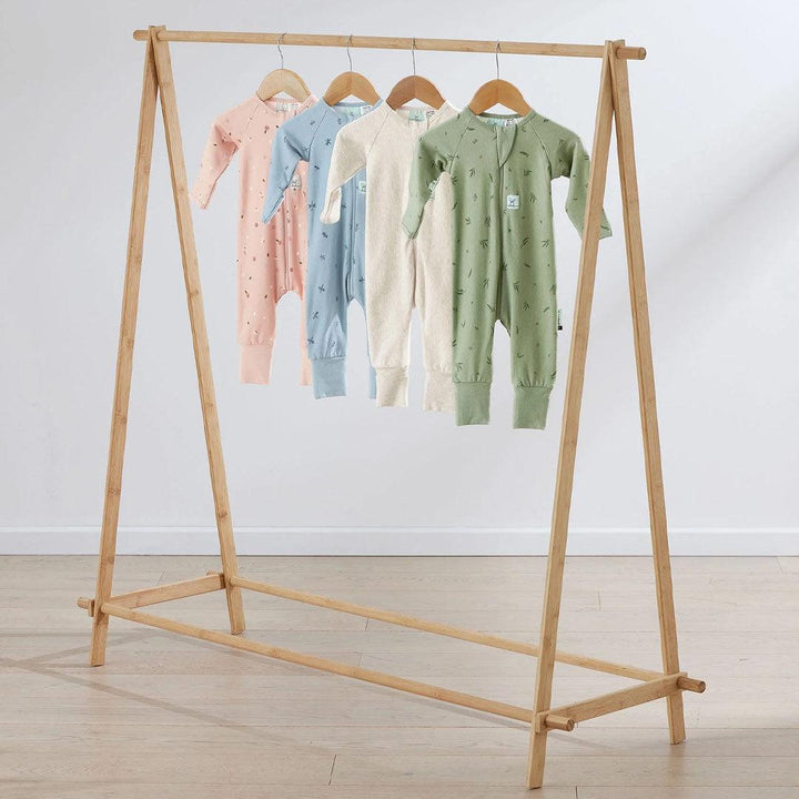 ergoPouch Organic Layers Long Sleeve Babygrow - Oatmeal - 1.0 TOG-Sleepsuits-Oatmeal-0-3m | Natural Baby Shower