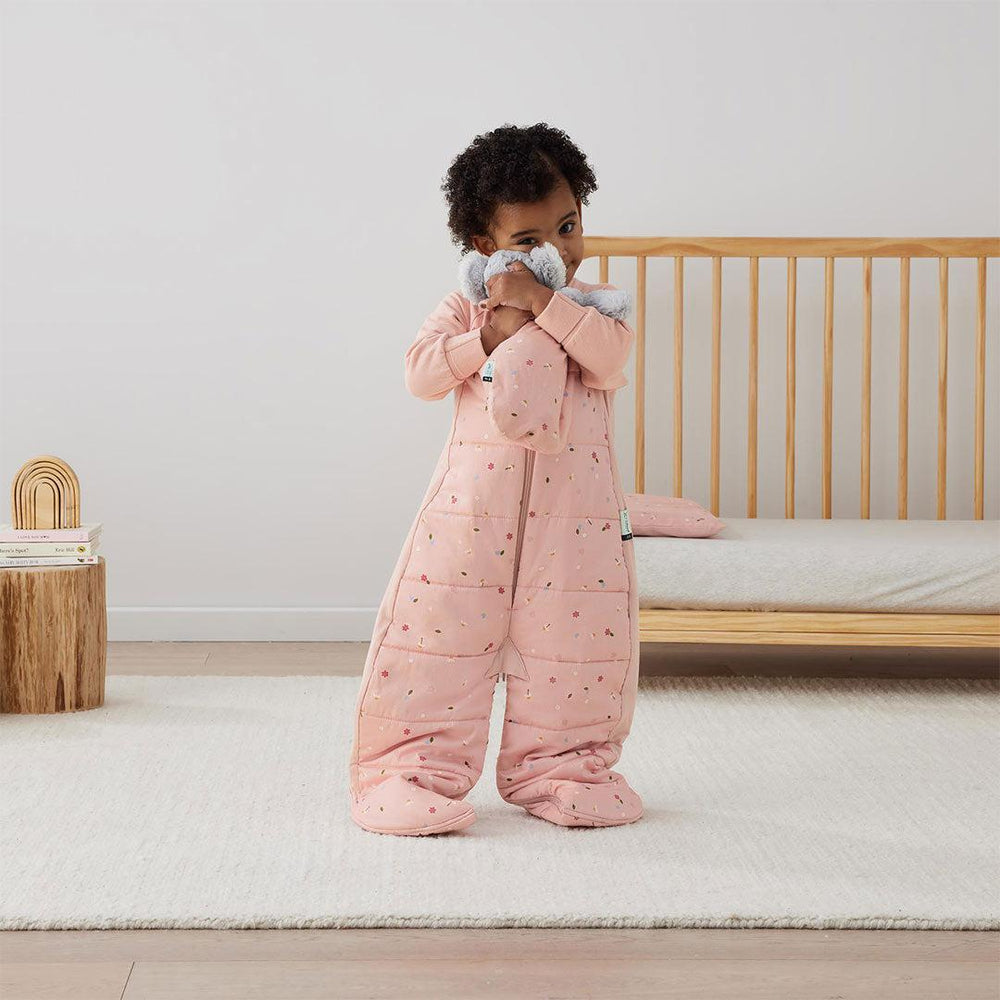 ergoPouch Organic Winter Long Sleeved 2 in 1 Sleeping Suit Bag - 3.5 TOG - Daisies-Sleeping Bags-Daisies-2-4y | Natural Baby Shower