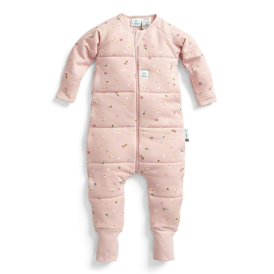 ergoPouch Organic Winter Long Sleeved Sleep Onesie - 2.5 TOG - Daisies-Sleeping Bags-Daisies-6-12m | Natural Baby Shower