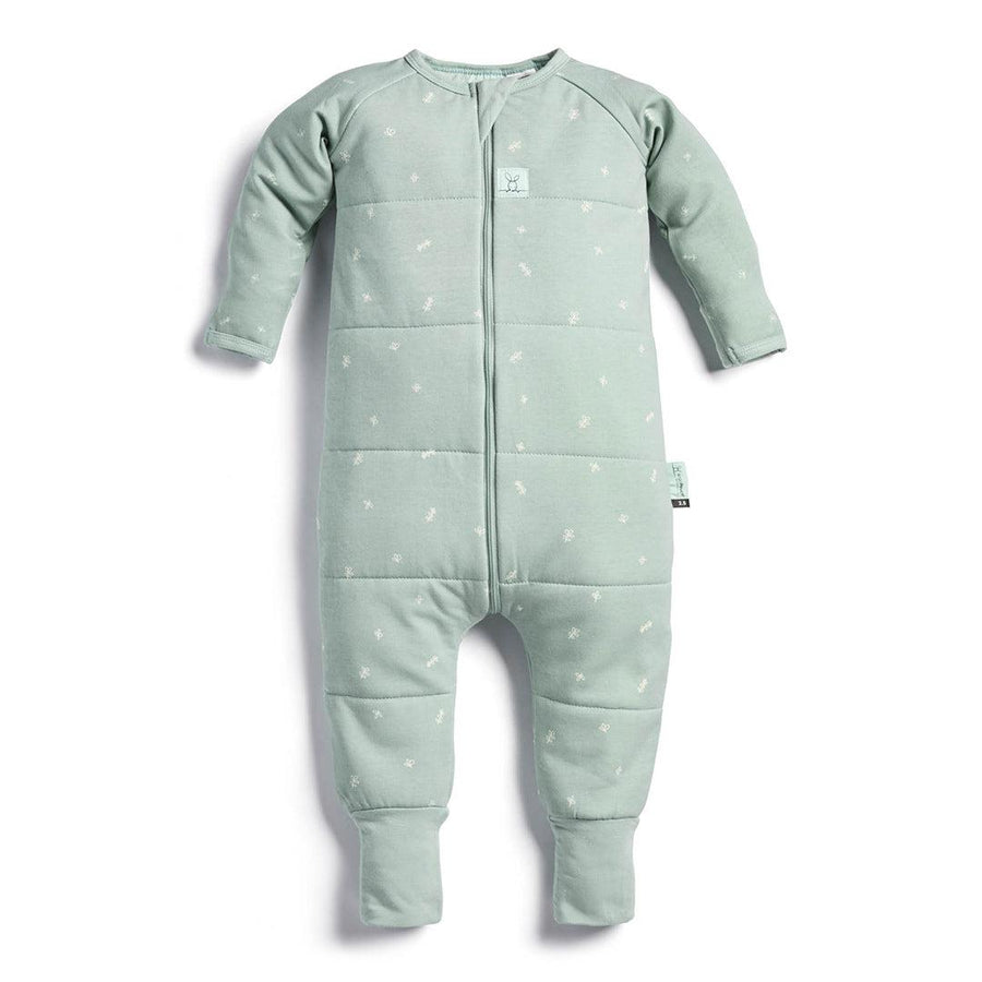 ergoPouch Organic Winter Long Sleeved Sleep Onesie - 3.5 TOG - Sage-Sleeping Bags-Sage-12-24m | Natural Baby Shower