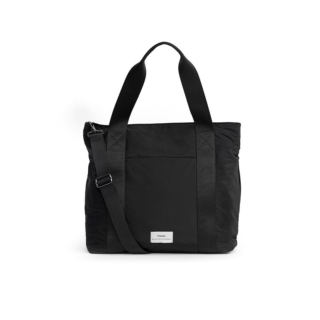 Finnson Selby Eco Changing Tote With Changing Mat - Black-Changing Bags-Black- | Natural Baby Shower