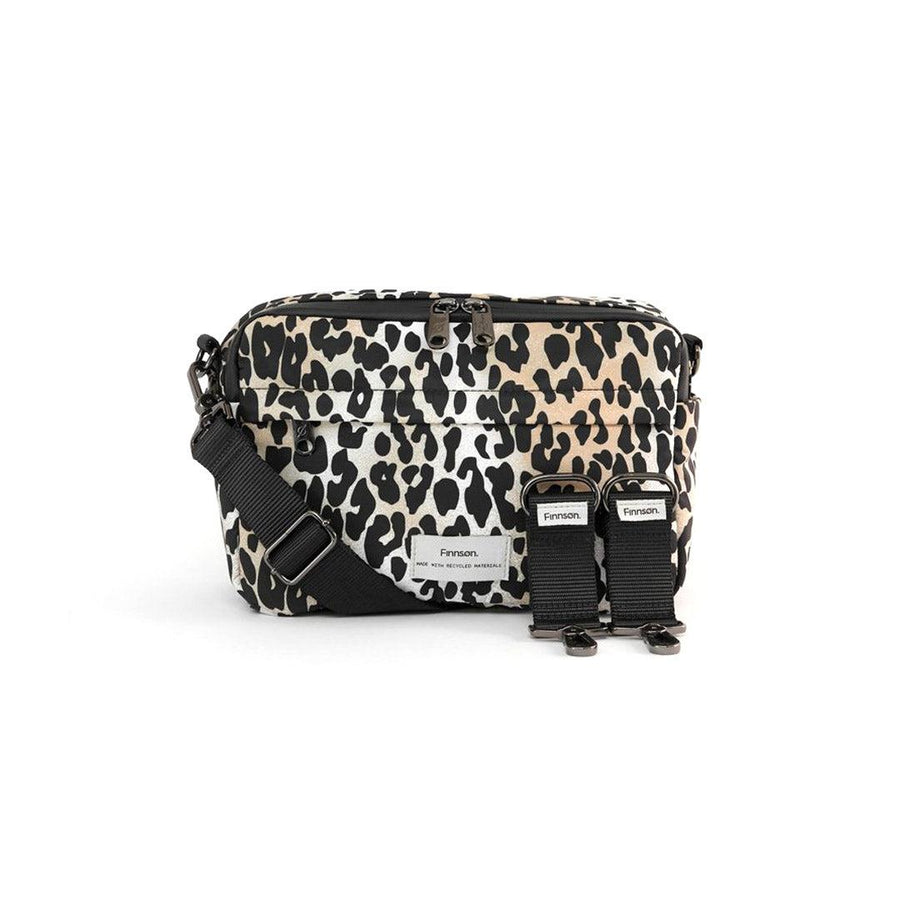 Finnson Frida Eco Stroller Organiser With Stroller Clips - Leopard-Stroller Organisers-Leopard- | Natural Baby Shower