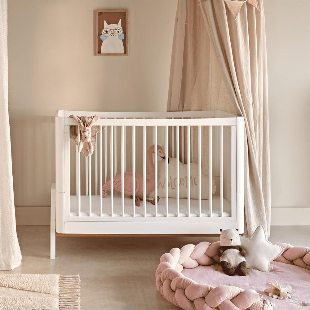Gaia Baby Hera 'Studio Edit" Two Piece Set (Cot & Dresser) - White-Nursery Sets-White-Without Mattress | Natural Baby Shower