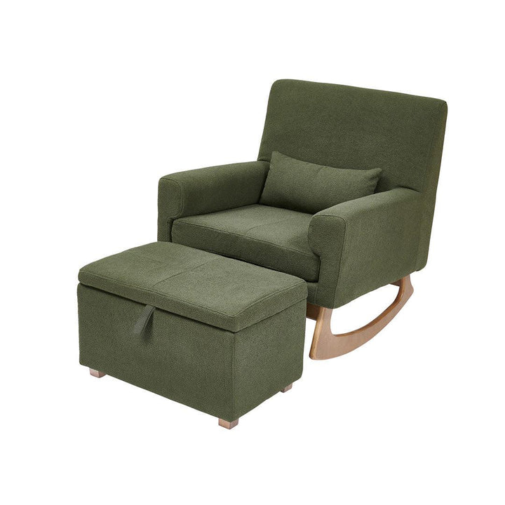 Gaia Baby Serena Rocking/Feeding Chair - Forest/Oak-Feeding Chairs-Forest/Oak-With Footstool | Natural Baby Shower