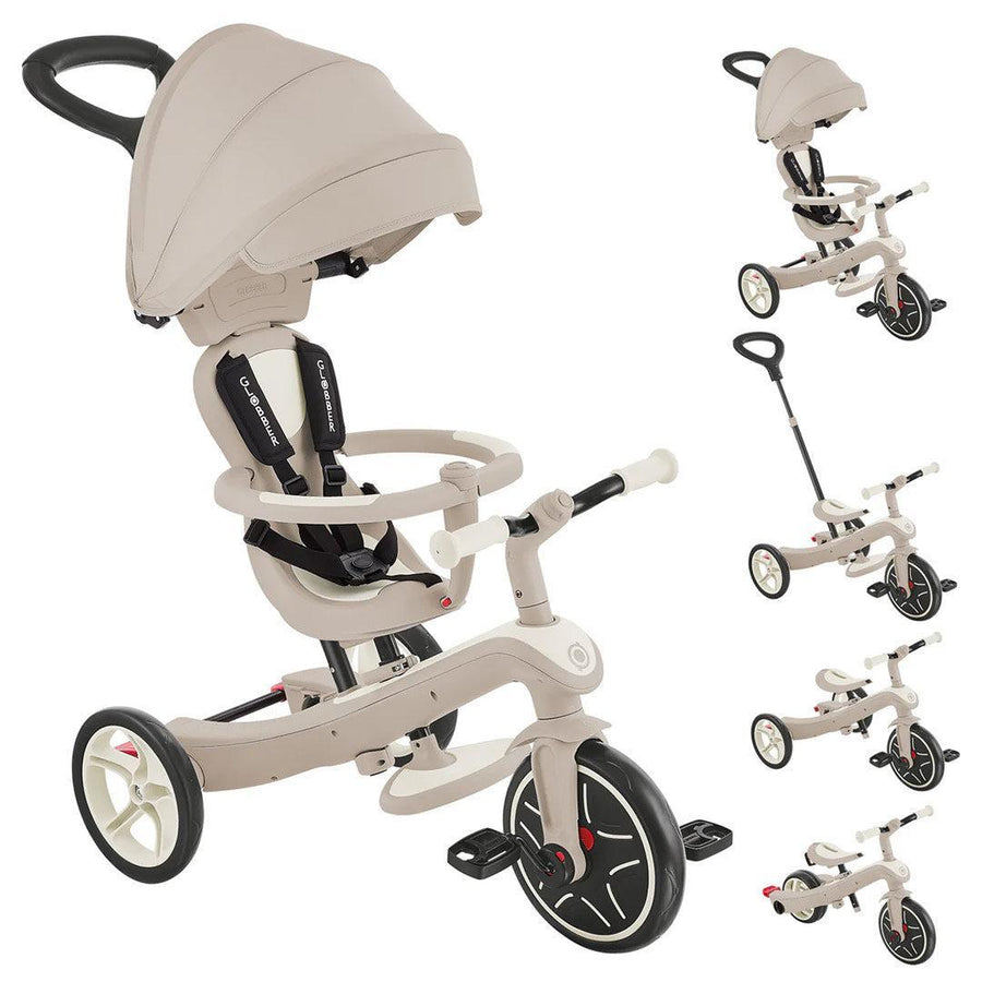 Globber Explorer Eco Trike 4 in 1 Scooter - Coconut-Scooters-Coconut- | Natural Baby Shower