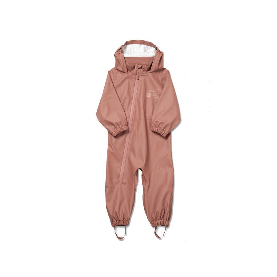 Grass & Air PU Puddlesuit - Rose-Rainsuits + Sets-Rose-9-12m | Natural Baby Shower