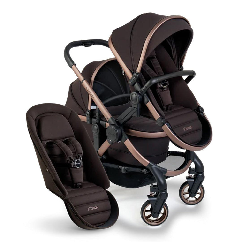 iCandy Peach 7 Double Pushchair-Strollers-Pecan- | Natural Baby Shower