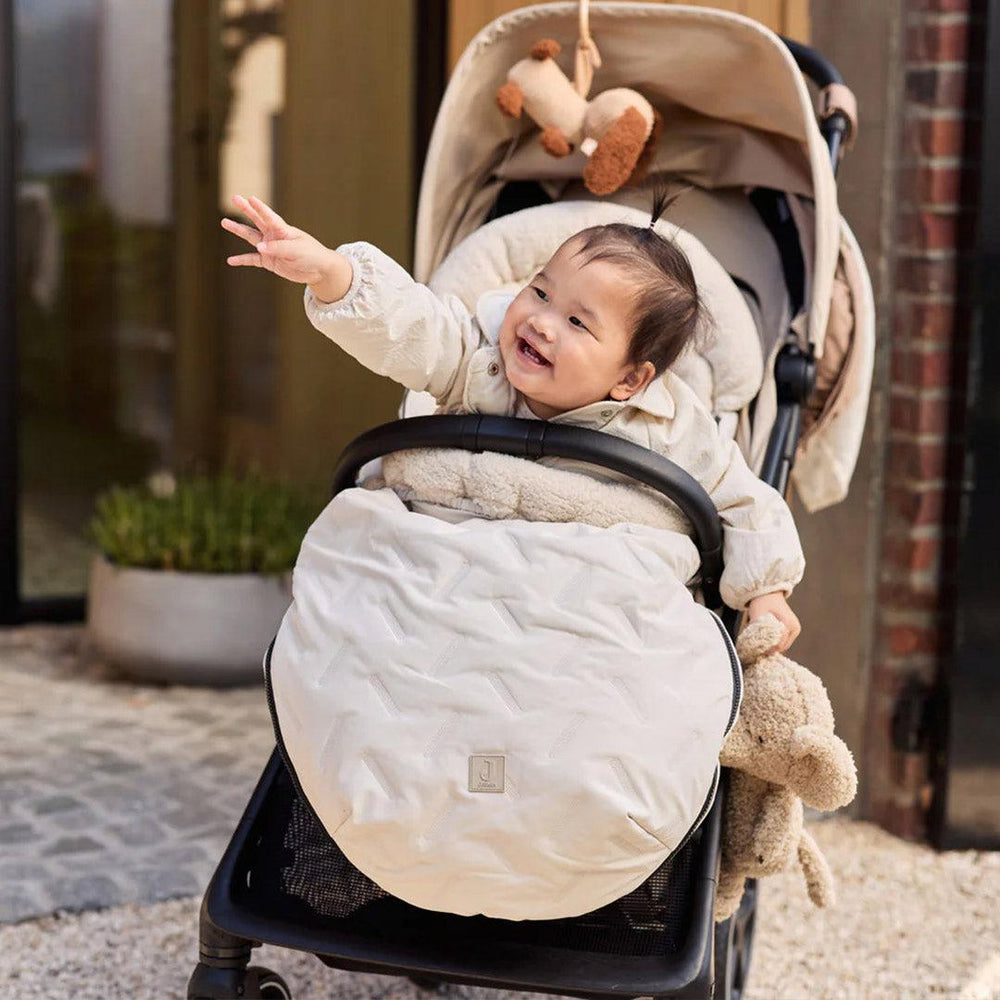 Jollein Stroller Embossed Footmuff - Sand-Footmuffs-Sand- | Natural Baby Shower