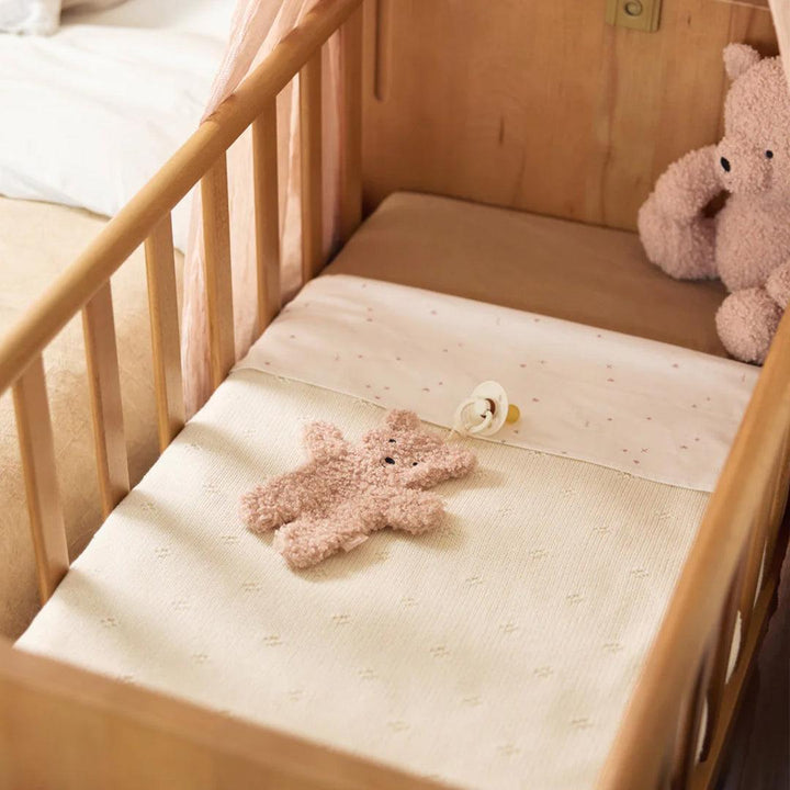 Jollein Teddy Bear Pacifier Cloth - Wild Rose-Pacifier Cloths-Wild Rose- | Natural Baby Shower