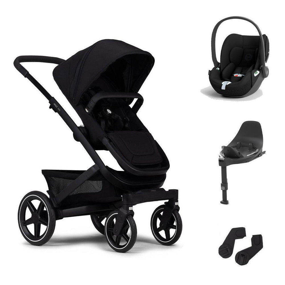 Joolz Geo3 Pushchair + Cloud T Mono Travel System - Brilliant Black-Travel Systems-Cloud T-1x Base | Natural Baby Shower