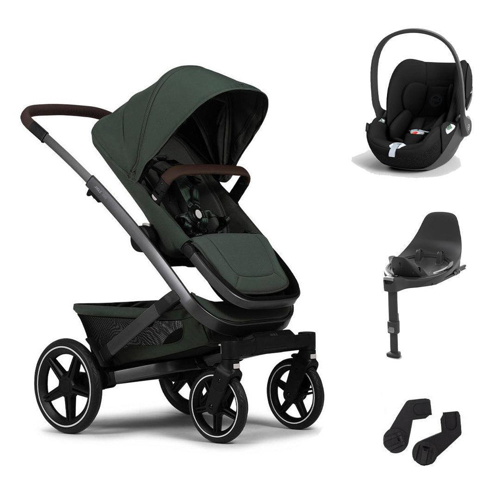 Joolz Geo3 Pushchair + Cloud T Mono Travel System - Urban Green-Travel Systems-Cloud T-1x Base | Natural Baby Shower