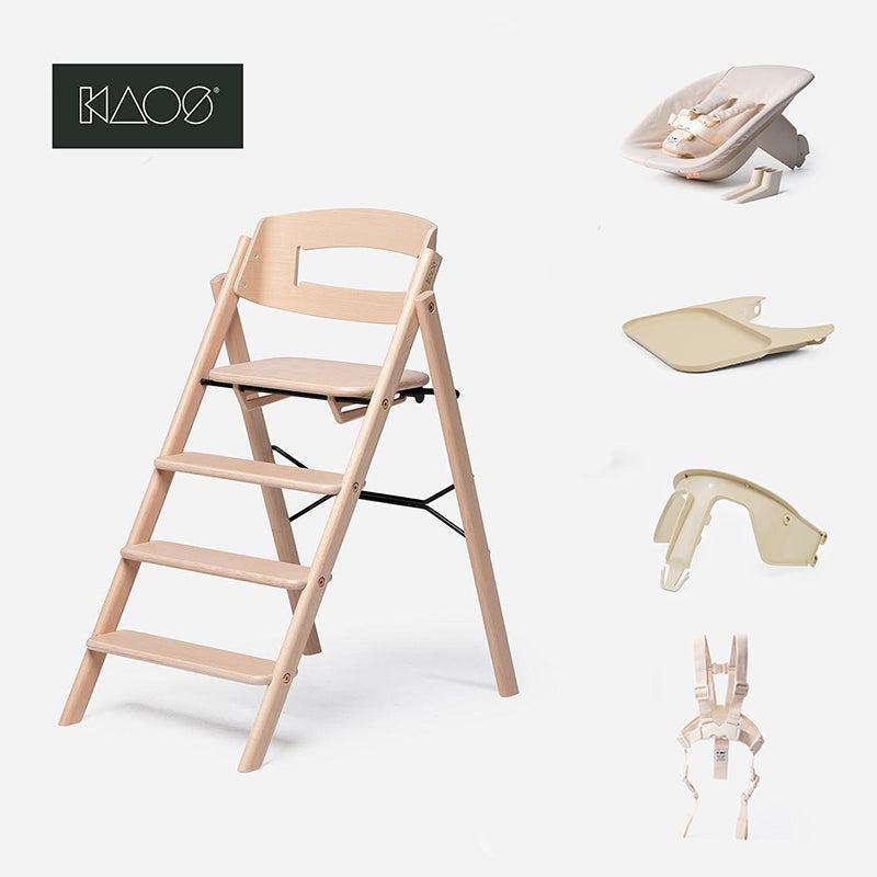 KAOS KLAPP® Highchair Complete Set-Highchairs-Natural/Beech- | Natural Baby Shower
