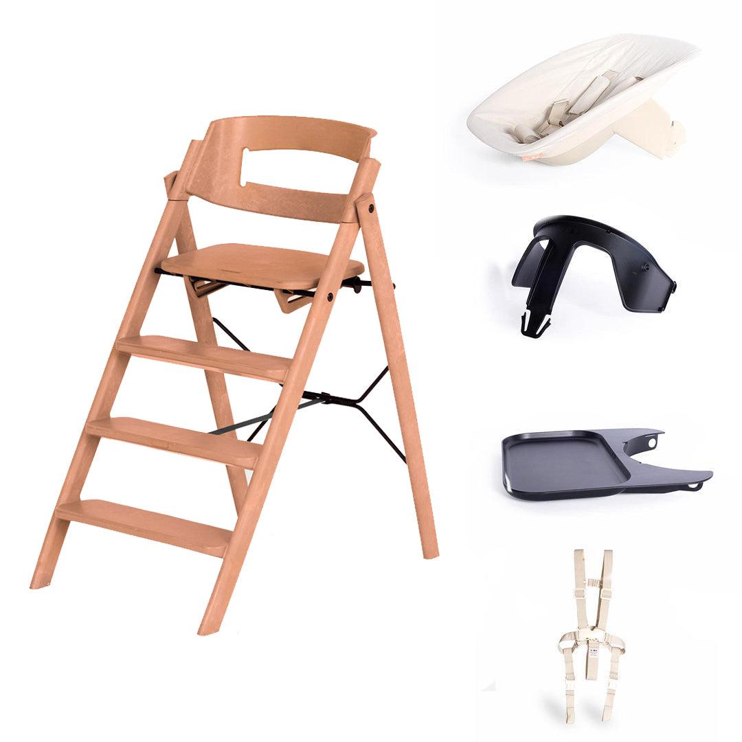 KAOS Klapp Highchair Complete Set - Terracotta/Plastic-Highchairs-Terracotta/Plastic-Ivory/Plastic Babyseat | Natural Baby Shower