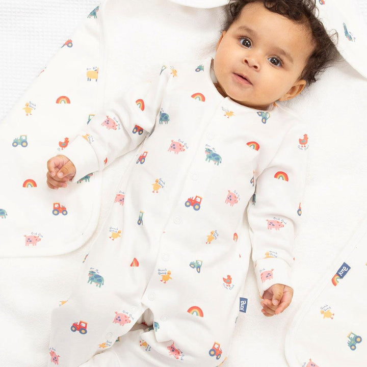 Kite Sleepsuit - Old Macdonald-Sleepsuits-Old Macdonald-0-3m | Natural Baby Shower