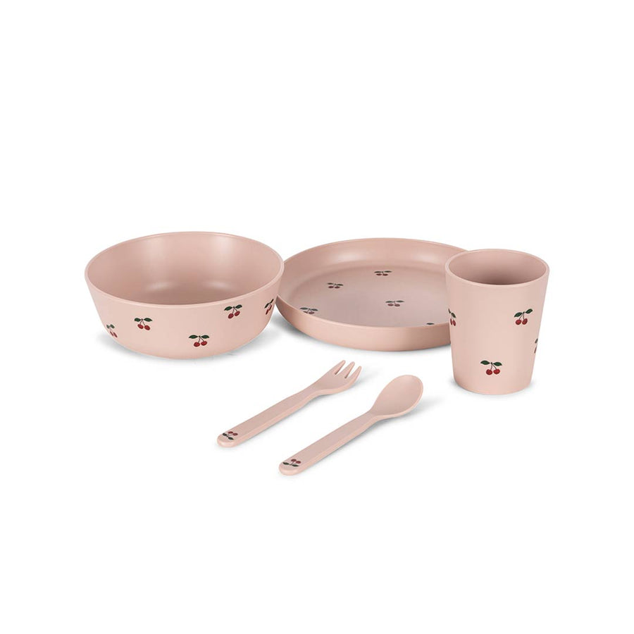Konges Slojd Dinner Set - Cherry-Feeding Sets-Cherry-One Size | Natural Baby Shower