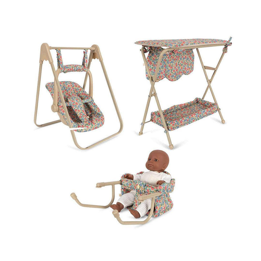 Konges Slojd Dolls Changing Table, Swing & Highchair Bundle - Fiola-Dolls Accessories-Fiola- | Natural Baby Shower