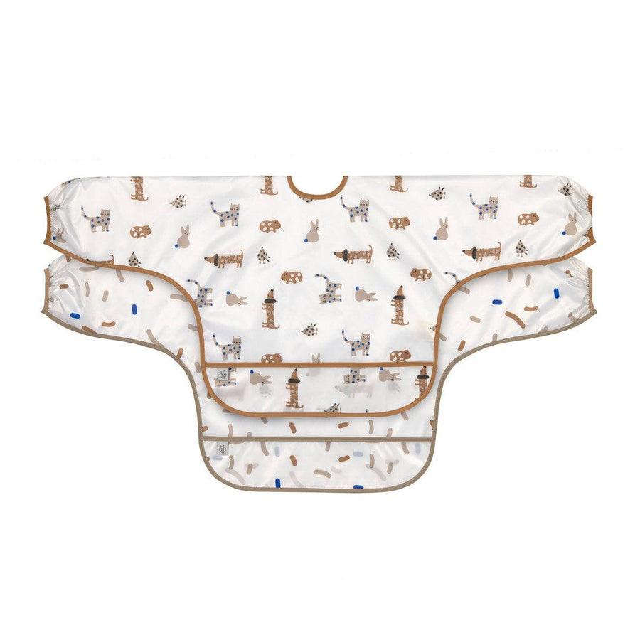 Lassig Long Sleeve Bib - 2 Pack - Royal Blue - Little Mateys-Bibs-Royal Blue-Little Mateys | Natural Baby Shower