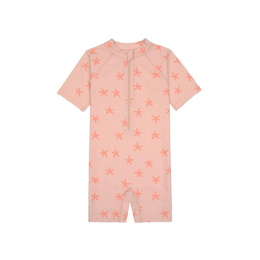 Lassig Short Sleeve Sunsuit - Peach - Starfish-Swimsuits-Peach-3-6m | Natural Baby Shower