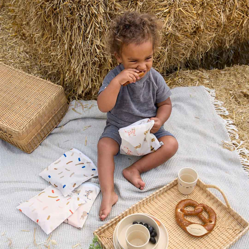 Lassig Snack Bag - 2 Pack - Royal Blue - Little Mateys-Snack Boxes-Royal Blue-Little Mateys | Natural Baby Shower