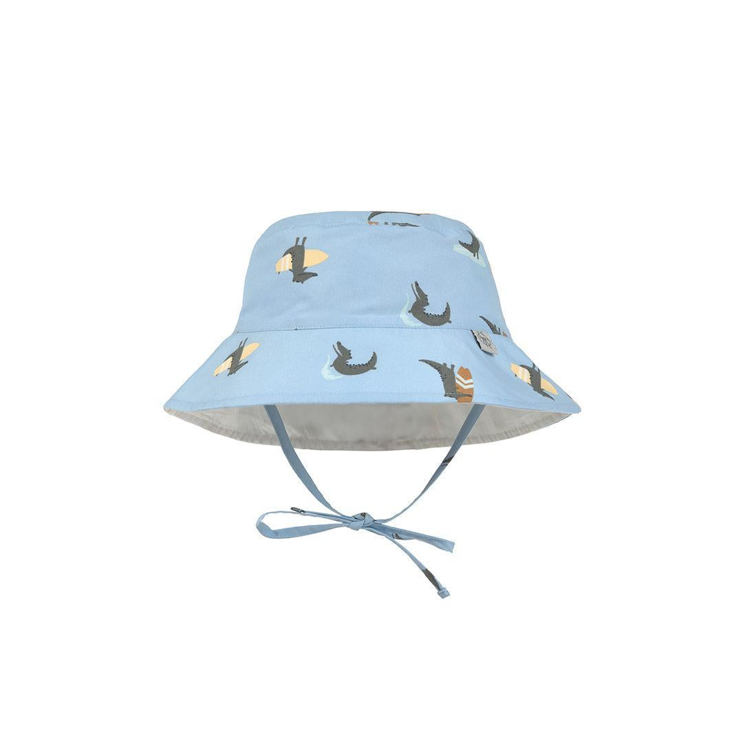 Lassig Sun Protection Bucket Hat Sky Blue Crocodile Natural Baby Shower