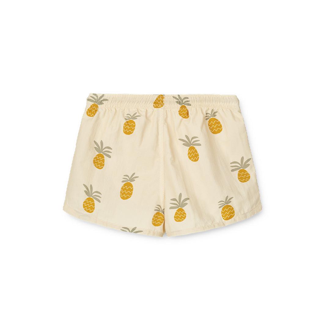 Liewood Aiden Printed Board Shorts - Pineapples - Cloud Cream-Shorts-Pineapples/Cloud Cream-86 | Natural Baby Shower