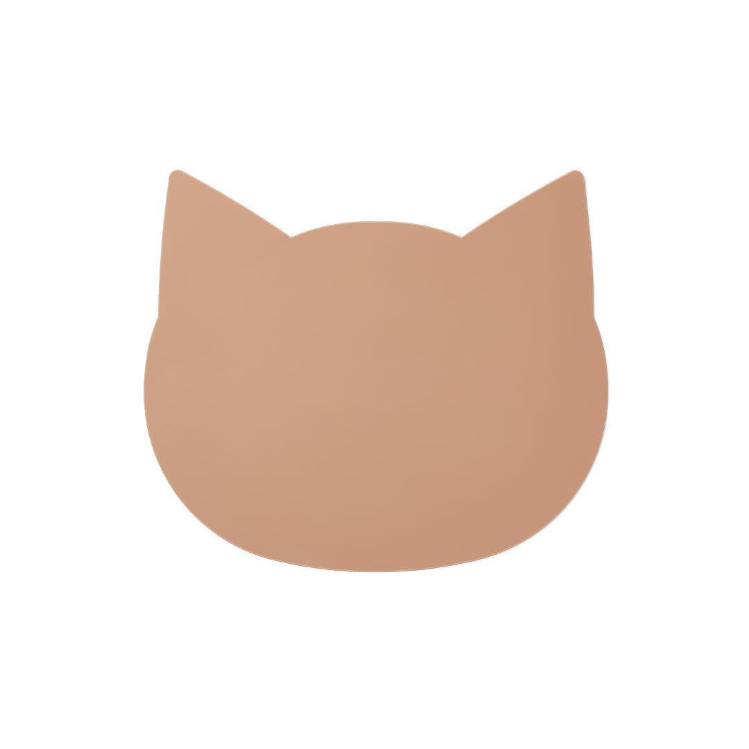 Liewood Aura Cat Placemat - Dark Rose-Placemats-Dark Rose-One Size | Natural Baby Shower