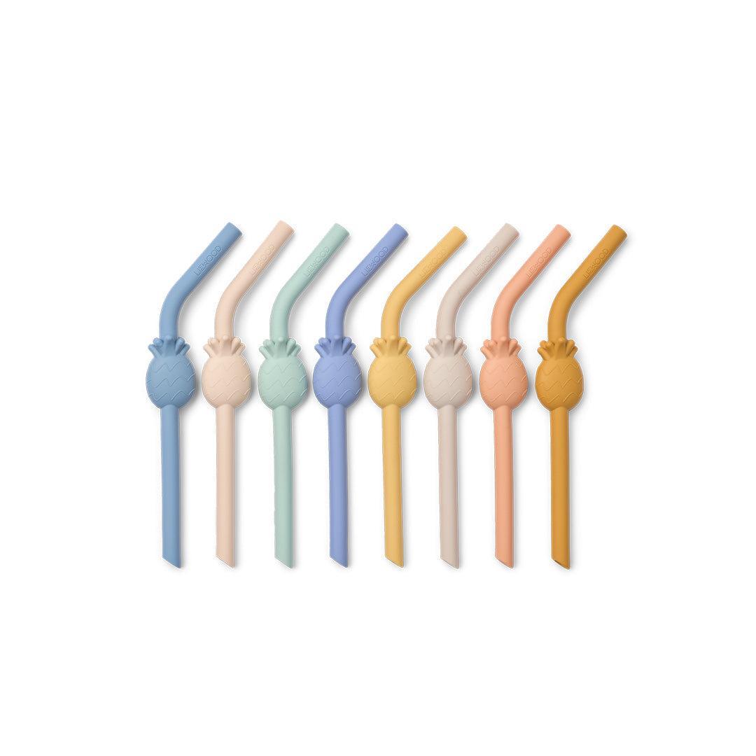 Liewood Carlson Pineapple Straw 8-Pack - Sandy Multi Mix-Straws-Sandy Multi Mix- | Natural Baby Shower