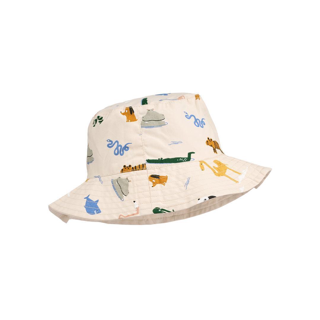 Liewood Damon Reversible Bucket Hat - Around The World / Sandy-Hats-Around The World / Sandy-0-3m | Natural Baby Shower