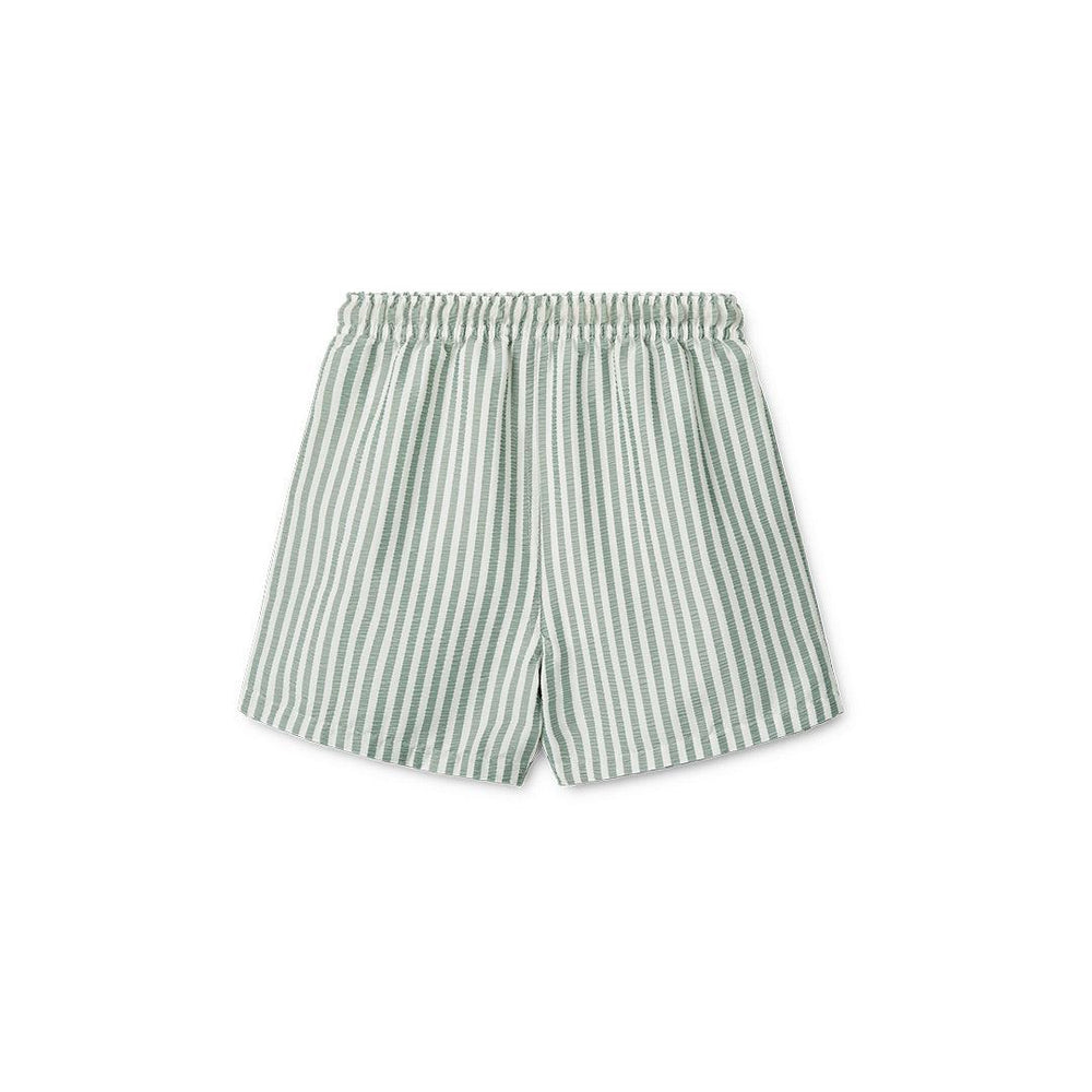 Liewood Duke Stripe Board Shorts - Peppermint Stripe - Crisp White-Shorts-Peppermint Stripe/Crisp White-86 | Natural Baby Shower