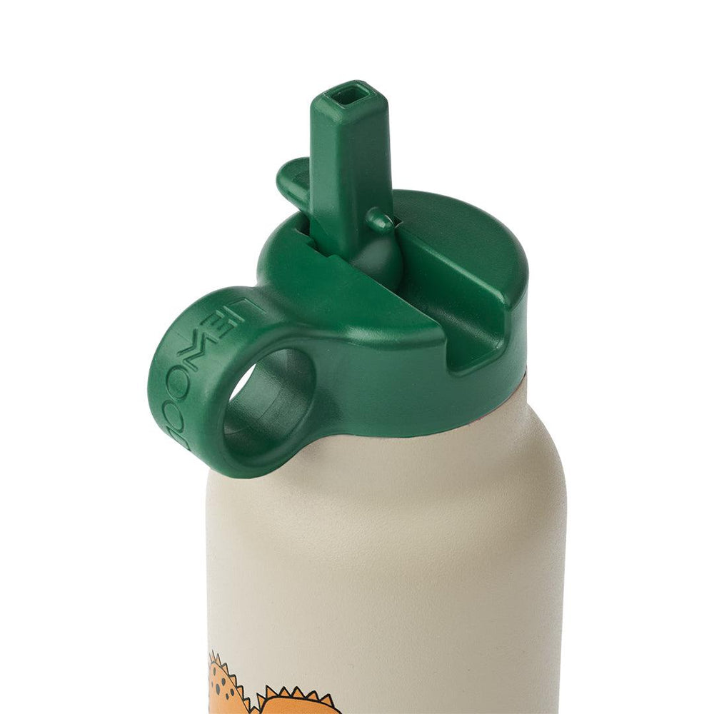 Liewood Falk Water Bottle - Dinosaurs - Mist-Drinking Bottles-Dinosaurs/Mist-350ml | Natural Baby Shower
