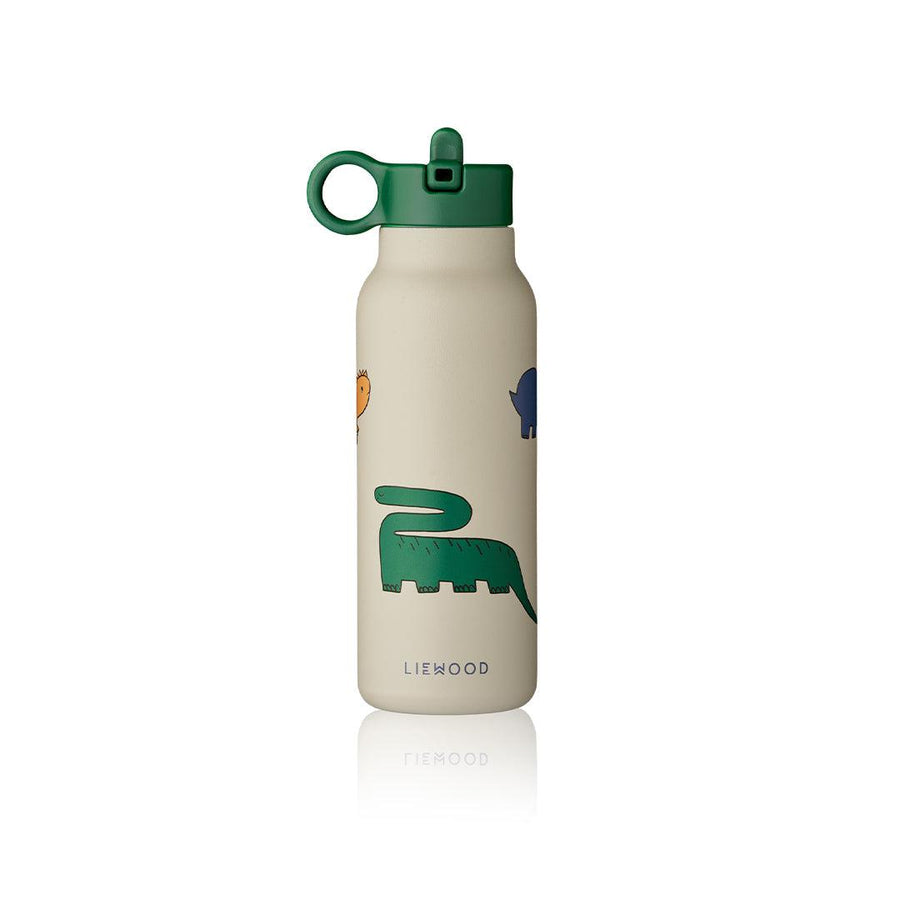 Liewood Falk Water Bottle - Dinosaurs - Mist-Drinking Bottles-Dinosaurs/Mist-350ml | Natural Baby Shower