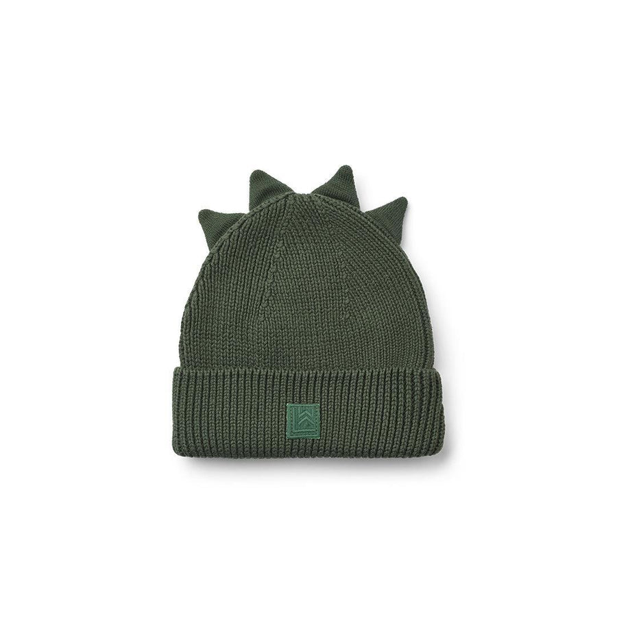 Liewood Gina Dino Beanie Hat - Hunter Green-Hats-Hunter Green-1-2y | Natural Baby Shower