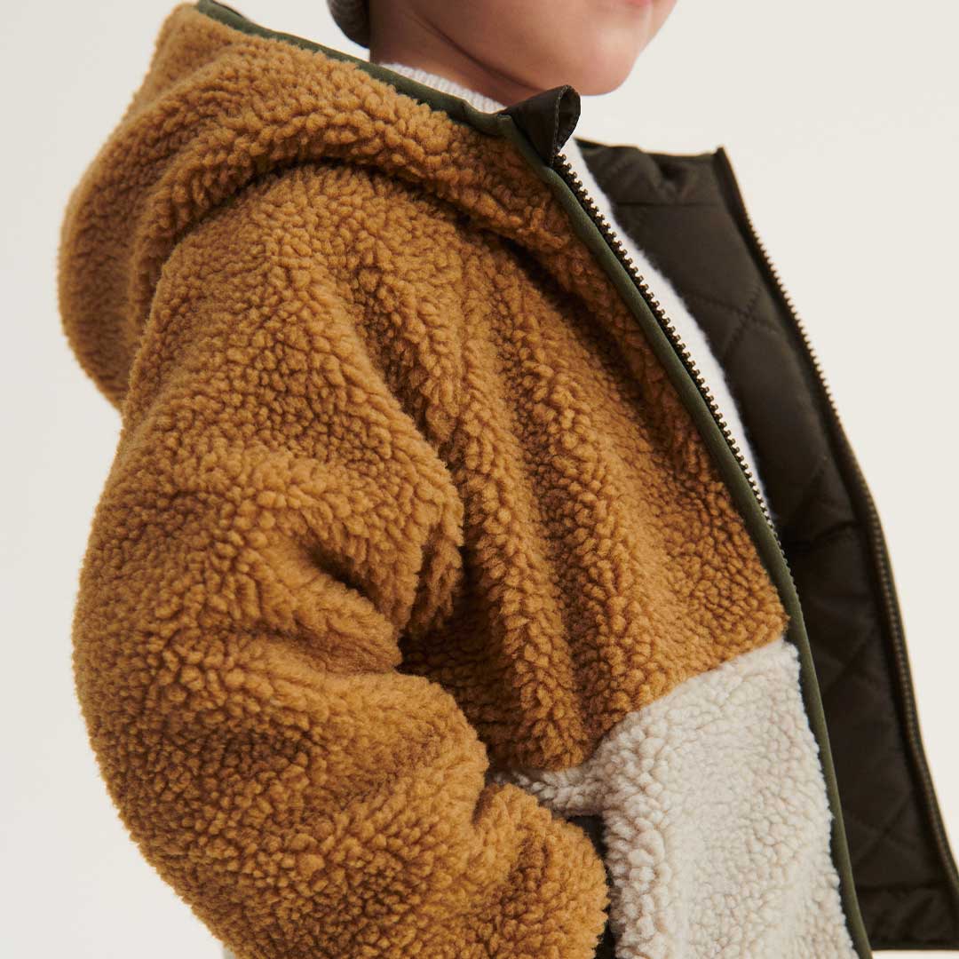 Liewood Jackson Reversible Jacket - Army Brown Mix-Coats-Army Brown Mix-80 | Natural Baby Shower