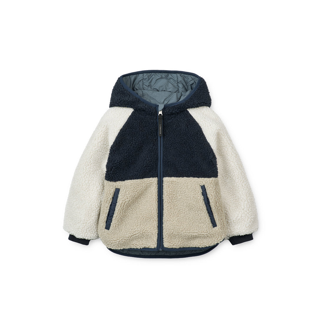 ジャケット・アウター Andrew driftwood Reversible Jacket. M Liewood Jackson Reversible Fleece Jacket - Whale Blue Multi Mix