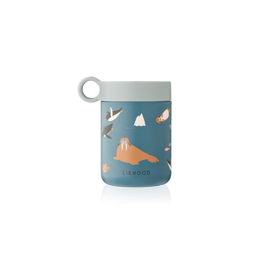 Liewood Kiani Printed Food Jar - Arctic Sea / Ocean View-Food Storage-Arctic Sea / Ocean View-One size | Natural Baby Shower