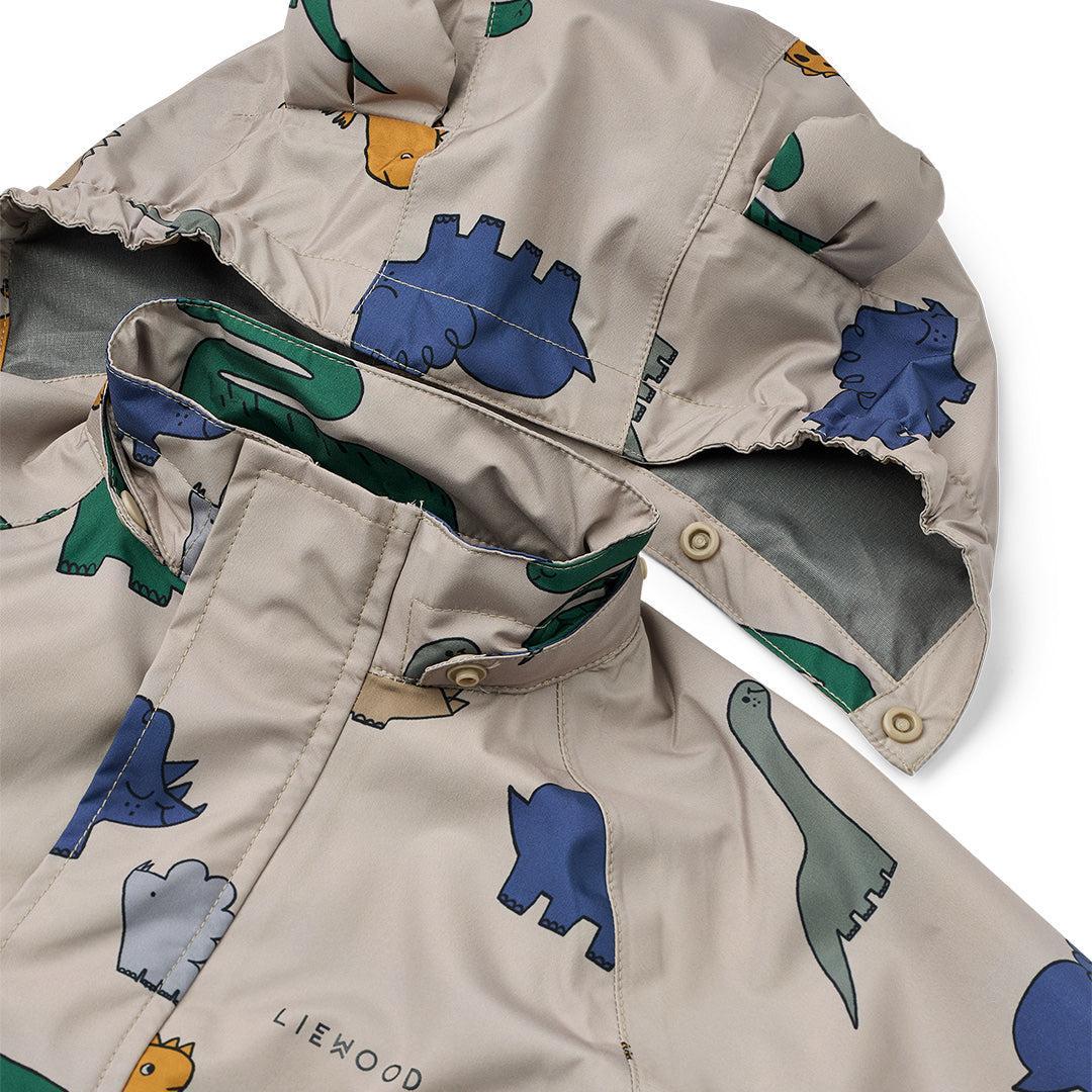 Liewood Manu Rainwear Set - Dinosaurs / Mist-Rainsuits + Sets-Dinosaurs / Mist-104 | Natural Baby Shower