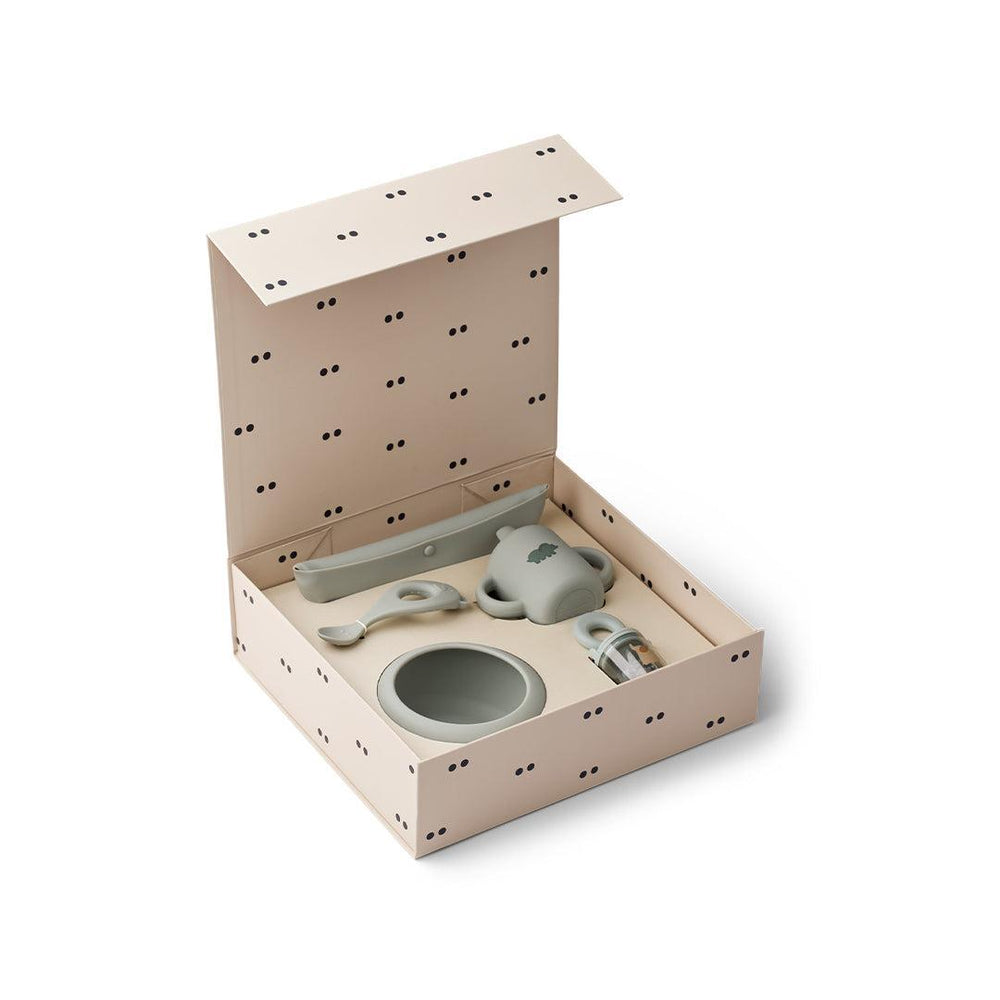 Liewood Mileah Baby Weaning Mealtime - Dove Blue-Feeding Sets-Dove Blue-One size | Natural Baby Shower
