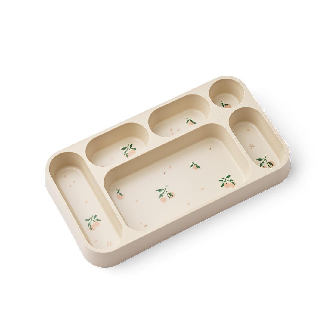 Liewood Mosu Divider Plate - Peach / Sea Shell-Plates-Peach / Sea Shell-One size | Natural Baby Shower