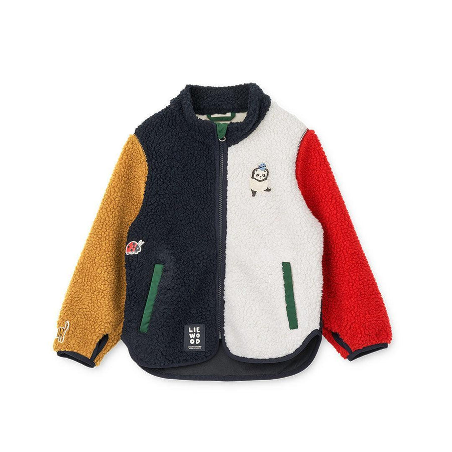 Liewood Nolan Pile Jacket - Around The World Multi Mix-Coats-Around The World Multi Mix-104 | Natural Baby Shower