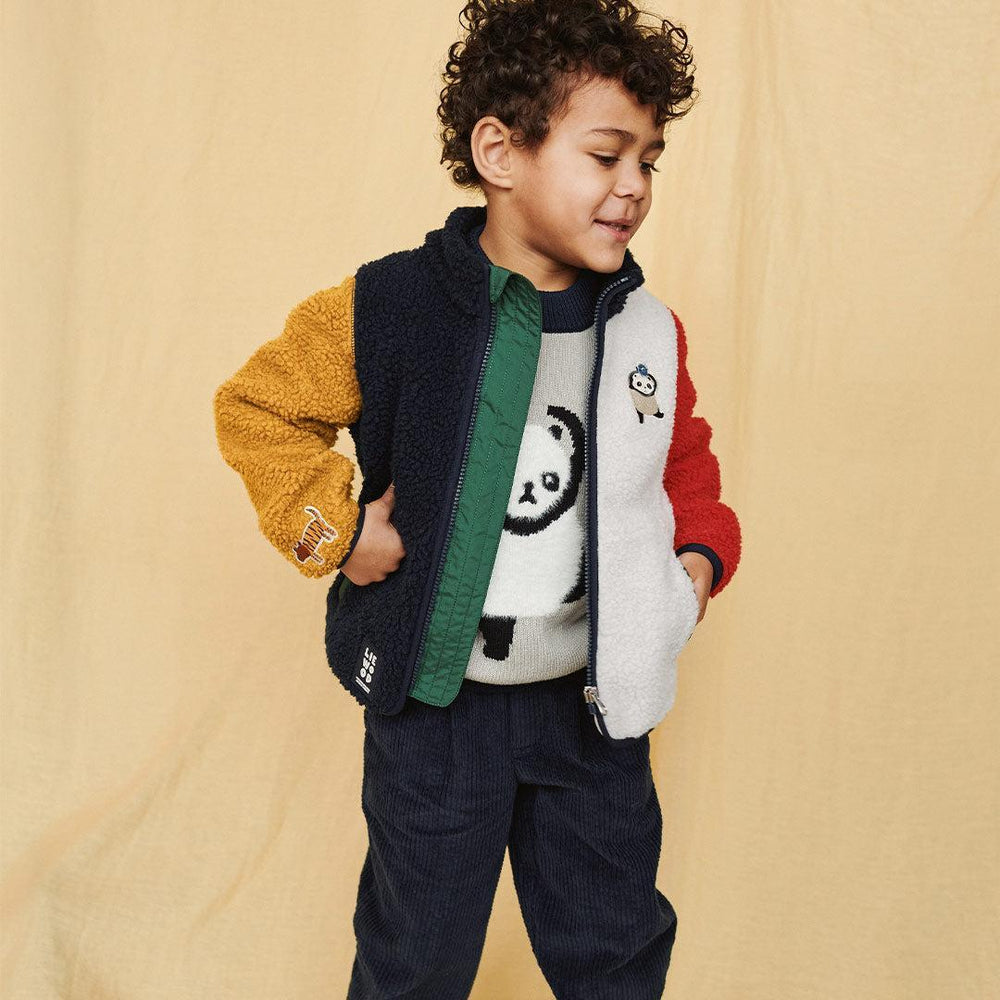 Liewood Nolan Pile Jacket - Around The World Multi Mix-Coats-Around The World Multi Mix-104 | Natural Baby Shower