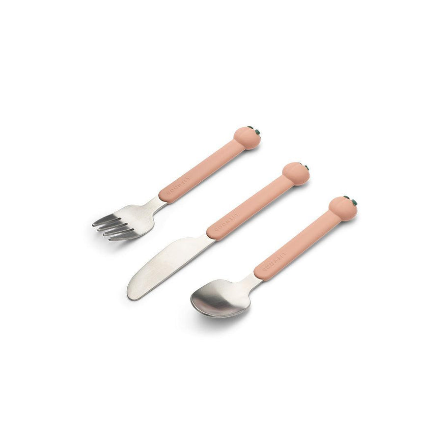 Liewood Tove Peach Cutlery Set - Peach / Pale Tuscany Multi Mix-Cutlery-Peach / Pale Tuscany Multi Mix-One size | Natural Baby Shower