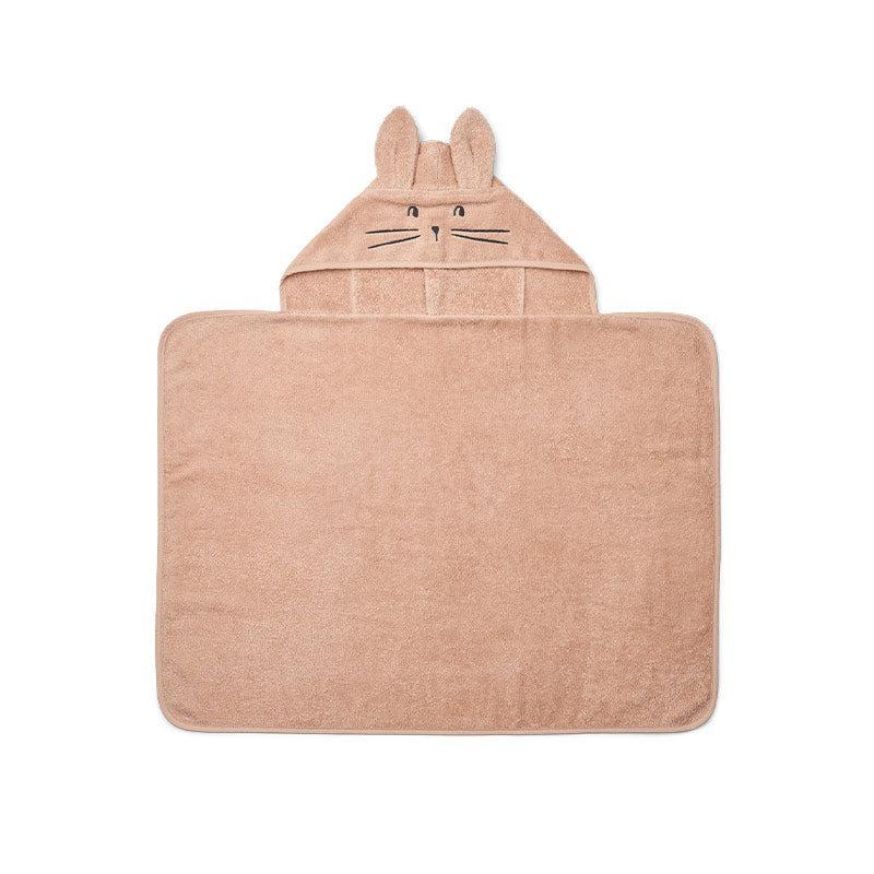 Liewood Vilas Rabbit Baby Hooded Towel - Pale Tuscany-Bath Towels-Pale Tuscany-One size | Natural Baby Shower