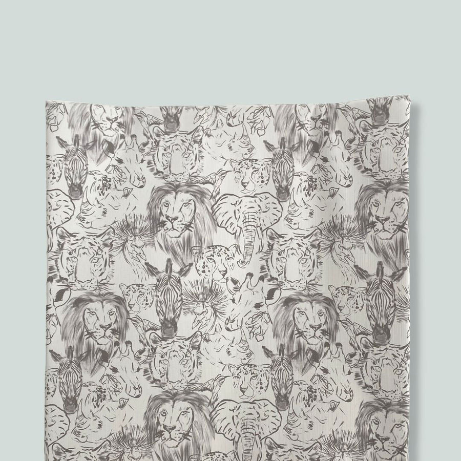 The Little Bumble Co. Anti Roll Mat - Safari Animal Faces-Changing Mats-Safari Animal Faces- | Natural Baby Shower