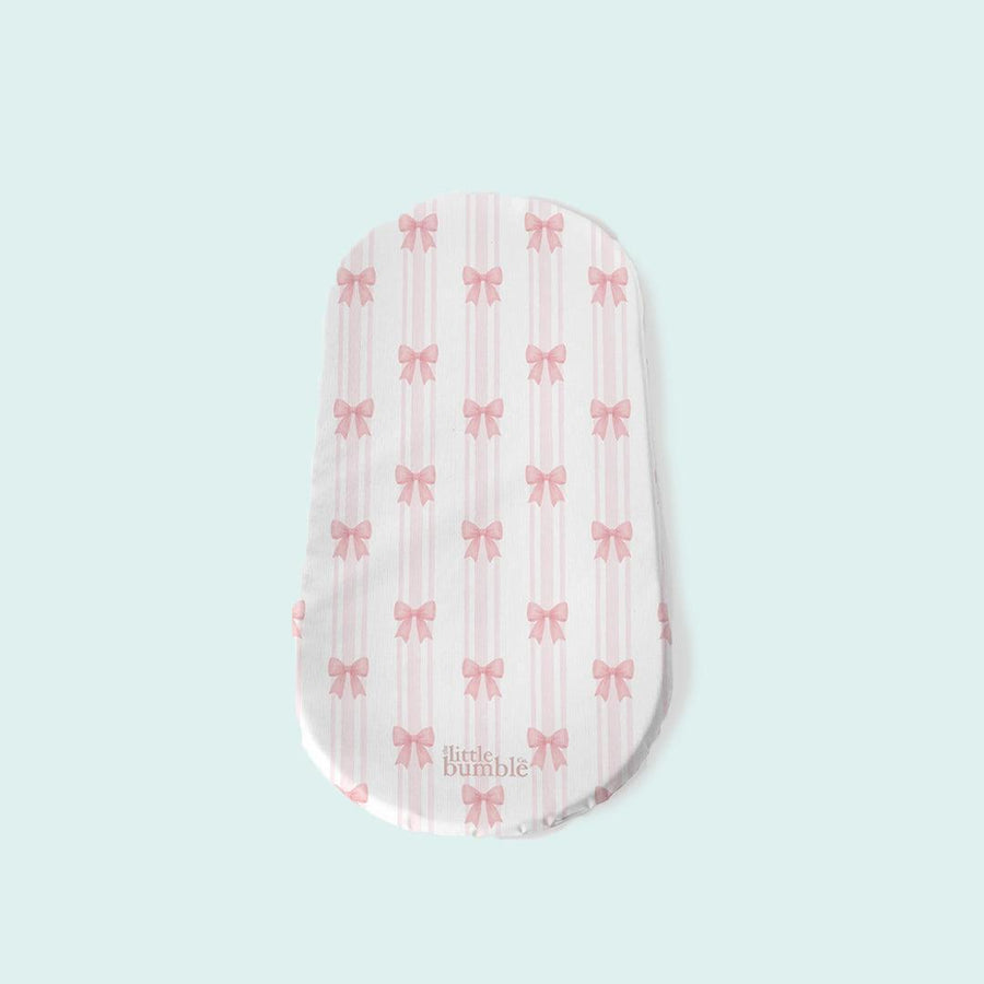 The Little Bumble Co. Changing Basket Mat Liner - Pink Bows-Changing Mat Liners-Pink Bows-one size | Natural Baby Shower