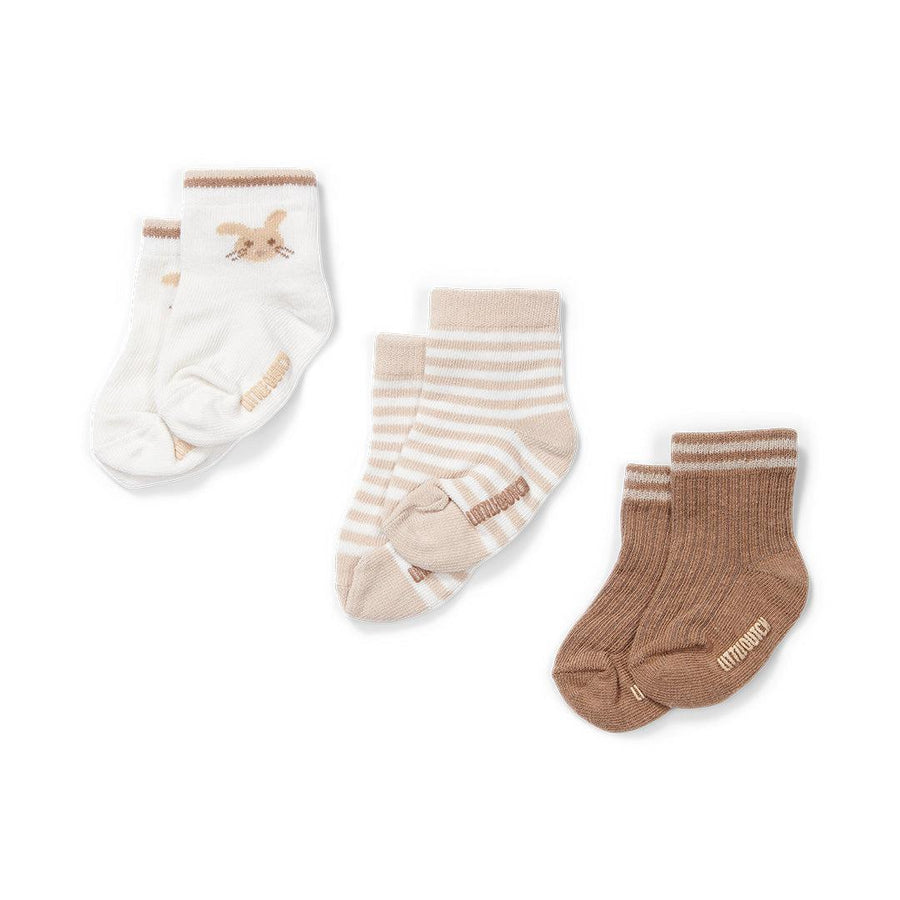 Little Dutch Baby Socks - 3 Pack - Sand - Baby Bunny-Socks-Sand-44/56 | Natural Baby Shower