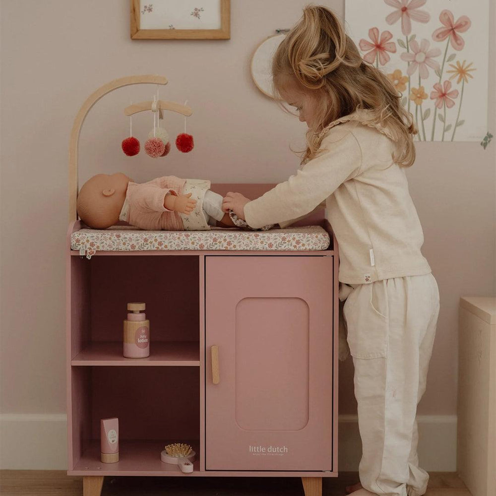 Little Dutch Doll Changing Table - Pink-Role Play-Pink- | Natural Baby Shower